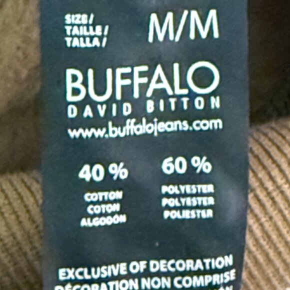 NWT Buffalo David Bitton Men's Pullover Logo Beige Hoodie Sweatshirt Size Medium - Picture 9 of 12